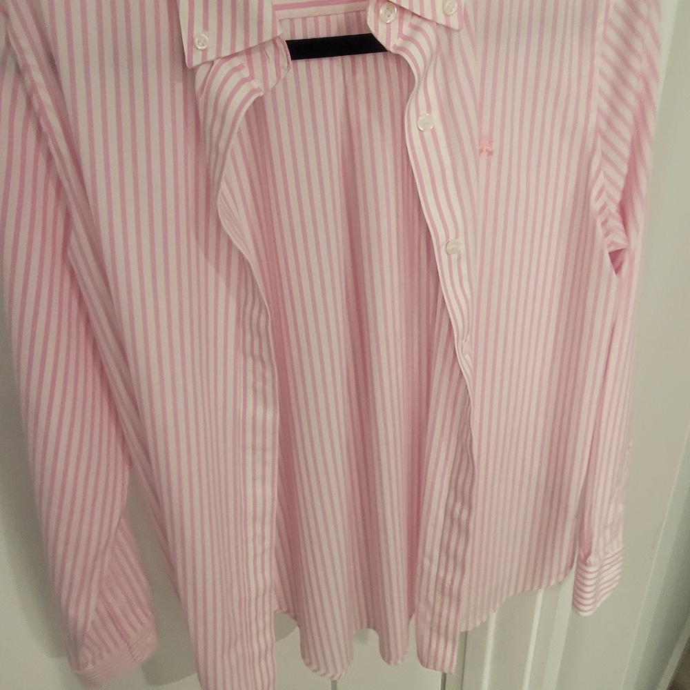 Brooks Brothers Pink Striped Women's Button Down Shirt